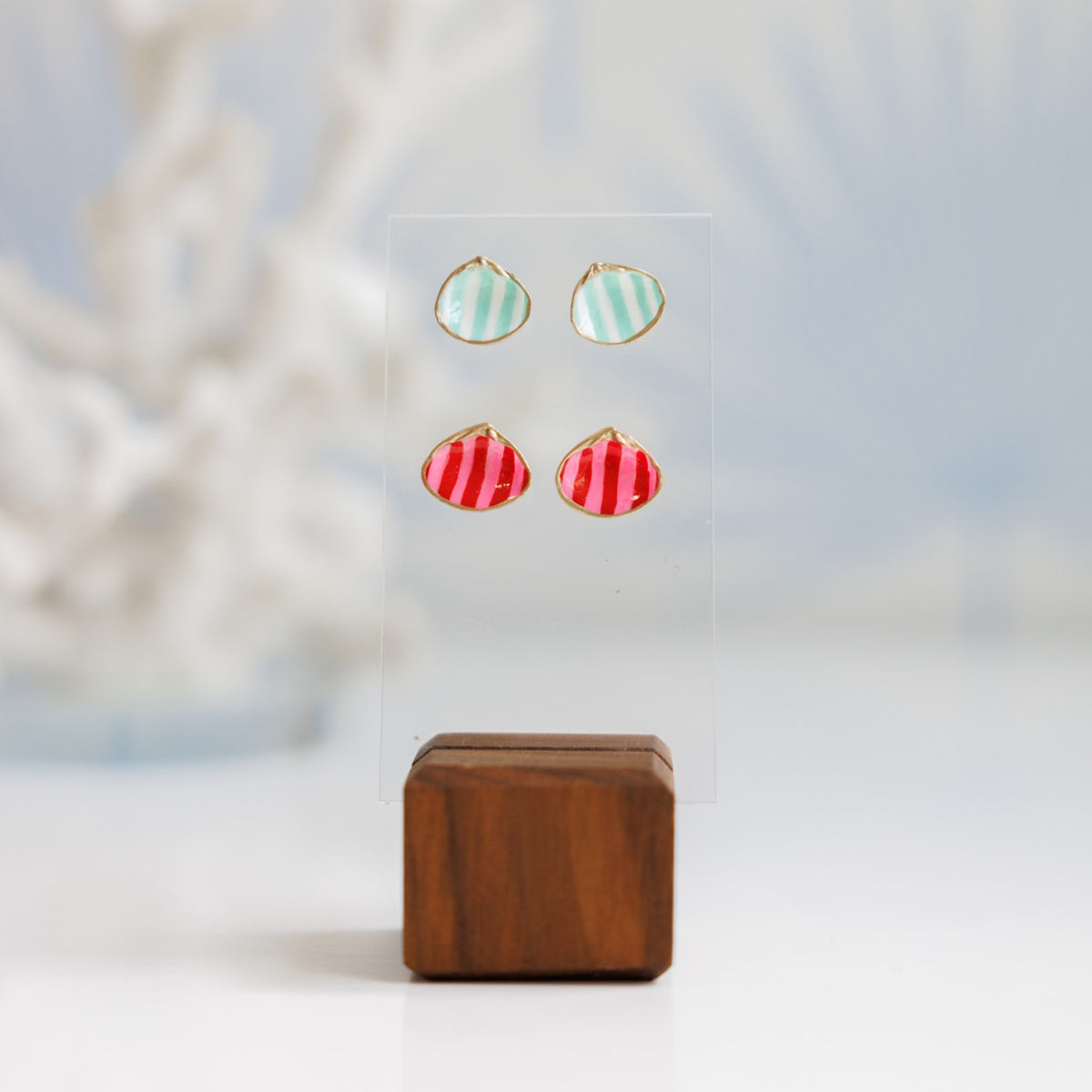 Cabana Stripe Studs