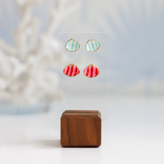 Cabana Stripe Studs